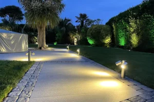 well designed path lighting installed